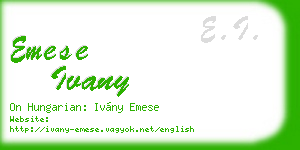 emese ivany business card